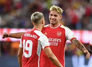 Arsenal V FC Barcelona Pre Season - 2023-24 Prints: Arsenal Triumphs Over FC Barcelona: Trossard Scores Third in Pre-Season Victory (2023-24)