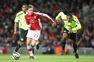 Arsenal V Wigan Carling Cup 2008-9 Prints: Arsenal Triumphs Over Wigan: Mark Randall vs