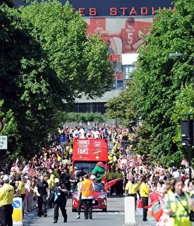 Arsenal Trophy Parade 2014 Collection: Arsenal Trophy Parade. Islington, 18 / 5 / 14. Credit : Arsenal Football Club / David Price