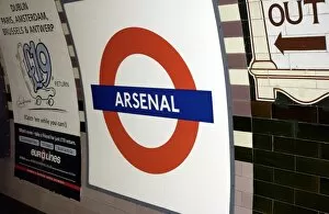 Highbury Stadium Collection: Arsenal Tube sign, 4 / 3 / 03