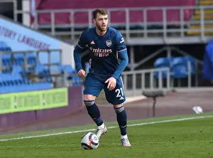 Burnley V Arsenal 2020-21 Prints: Arsenal at Empty Turf Moor: Calum Chambers Faces Burnley in COVID-19 Restricted Premier League Match