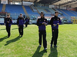 Arsenal U19 vs Chelsea U19: NextGen Series Semi-Final - Martin Angha and Dejan Iliev Prepare for Kick-off in Como, Italy