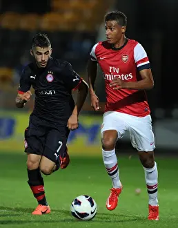Arsenal U19 V Olympiacos U19 NextGen 2012-13 Prints: Arsenal U19 vs Olympiacos U19: Martin Angha vs Dimitrios Siopis in Intense NextGen Series Clash