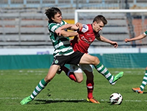 Youth Sports League Prints: Arsenal U19 vs. Sporting Lisbon U19: Thomas Eisfeld vs