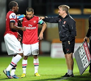 Arsenal U19 V Olympique De Marseille - NextGen 2012-13 Prints: Arsenal U19s: Terry Burton Coaches Kyle Ebecilio Against Marseille in NextGen Series
