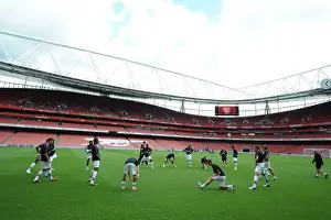 Arsenal U21 V Blackburn R U21 2012-13 Prints: Arsenal U21s vs Blackburn Rovers U21s: Exclusive - Arsenal Players Warm Up at Emirates Stadium