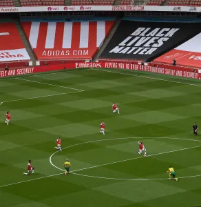 Arsenal V Norwich City 2019-20 Prints: Arsenal United: Taking a Knee Against Racism in Premier League 2019-2020