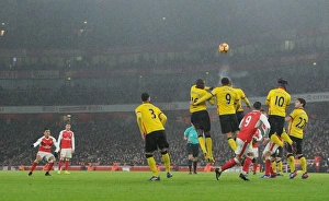 <b class=qtipBold><figcaption>Arsenal v Watford - Premier League</figcaption></b><br>LONDON, ENGLAND - JANUARY 31: Alexis Sanchez of Arsenal takes a free kick during the Premier League match between Arsenal and Watford at Emirates Stadium on January 31, 2017 in London, England. (Photo by David Price/Arsenal FC via Getty Images)<br><em>© 2017 The Arsenal Football Club Plc</em> Arsenal v Watford - Premier League