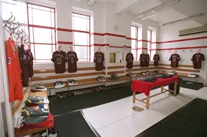 Arsenal Victory: Arsenal FC Changing Room after Securing a 2-0 Win over Newcastle United, FA Premier League, Highbury Stadium, London, 2005