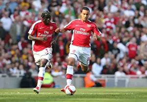 Arsenal V Manchester City 2008-09 Prints: Arsenal Victory: Walcott and Sagna Celebrate 2-0 Over Manchester City, 2009