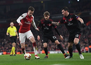 Arsenal V AC Milan 2017-18 Prints: Arsenal vs AC Milan: Clash between Ramsey