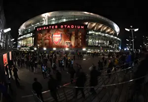 Arsenal V AC Milan 2017-18 Prints: Arsenal vs AC Milan: Electric Atmosphere at Packed Emirates Stadium (UEFA Europa League 2018)