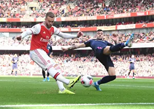 Arsenal V AFC Bournemouth 2019-20 Prints: Arsenal vs. AFC Bournemouth: Calum Chambers Clash in Premier League Showdown