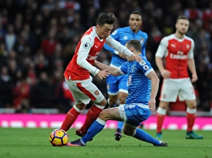 Arsenal V AFC Bournemouth 2016/17 Prints: Arsenal vs. AFC Bournemouth: Mesut Ozil vs. Dan Gosling Battle at Emirates Stadium