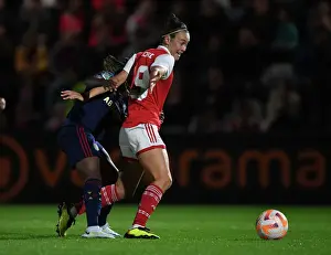 Arsenal Women V Ajax Women 2022-23 Prints: Arsenal vs Ajax: UEFA Women's Champions League Second Qualifying Round First Leg - Caitlin Foord Fouled by Liza van