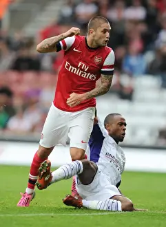 Arsenal V Anderlecht 2012-13 - Pre Season Prints: Arsenal vs. Anderlecht: Henri Lansbury Scores in 2012-13 Pre-Season Friendly
