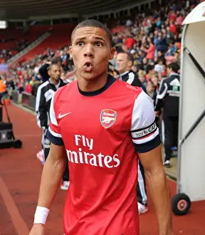 Arsenal V Anderlecht 2012-13 - Pre Season Prints: Arsenal vs. Anderlecht: Kieran Gibbs at the 2012-13 Markus Liebherr Memorial Cup Pre-Season Clash at St