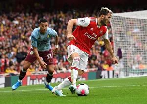 Arsenal vs Aston Villa: Sead Kolasinac Fends Off Anwar El Ghazi in Intense Premier League Clash (2019-20)