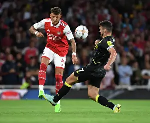 Arsenal V Aston Villa 2022-23 Prints: Arsenal vs Aston Villa: Battle for Premier League Supremacy - Ben White vs John McGinn