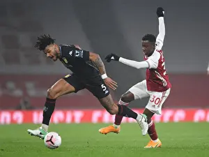 Arsenal V Aston Villa 2020-21 Prints: Arsenal vs Aston Villa: Eddie Nketiah Clashes with Tyrone Mings in Premier League Showdown