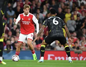 Arsenal vs Aston Villa: Emile Smith Rowe Clashes with Douglas Luiz in Premier League Showdown (2022-23)