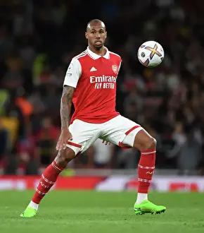 Arsenal vs Aston Villa: Gabriel in Action at the Emirates Stadium, Premier League 2022-23