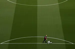 Arsenal vs Aston Villa: Pre-Match Pitch Preparation at Emirates Stadium (2021-22)