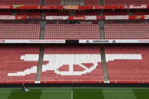 Arsenal V Aston Villa 2021-22 Prints: Arsenal vs Aston Villa: Pre-Match Pitch Preparation at Emirates Stadium (2021-22)