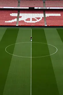 Arsenal V Aston Villa 2021-22 Prints: Arsenal vs Aston Villa: Pre-Match Pitch Preparation at Emirates Stadium (2021-22)