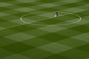Arsenal vs Aston Villa: Pre-Match Pitch Preparation at Emirates Stadium (2021-22)