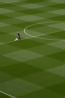 Arsenal V Aston Villa 2021-22 Prints: Arsenal vs Aston Villa: Pre-Match Pitch Preparation at Emirates Stadium (2021-22)