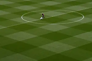 Arsenal vs Aston Villa: Pre-Match Pitch Preparation at Emirates Stadium