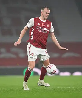 Arsenal V Aston Villa 2020-21 Prints: Arsenal vs Aston Villa: Rob Holding in Action at Emirates Stadium (Premier League 2020-21)