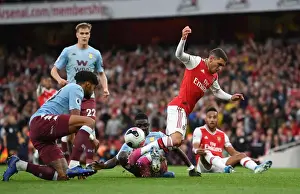 Arsenal V Aston Villa 2019-20 Prints: Arsenal vs Aston Villa: Torreira vs Nakamba Battle in the Premier League