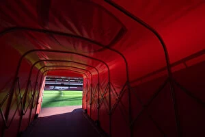 Arsenal v Aston Villa 2021-22 Collection: Arsenal vs Aston Villa: Tunnel Moment at Emirates Stadium - Premier League 2021-22