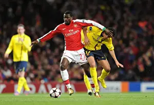 Arsenal V Barcelona 2009-10 Prints: Arsenal vs Barcelona: Eboue vs Busquets - Thrilling 2-2 Champions League Clash