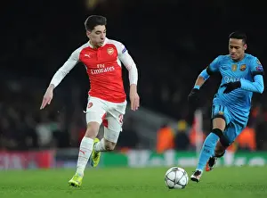 Arsenal V Barcelona 2015/16 Prints: Arsenal vs. Barcelona Showdown: Hector Bellerin vs. Neymar, UEFA Champions League