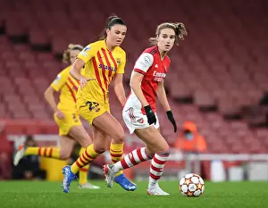 Arsenal Women V Barcelona Women 2021-22 Prints: Arsenal vs. Barcelona: Vivianne Miedema Faces Off in UEFA Women's Champions League Clash