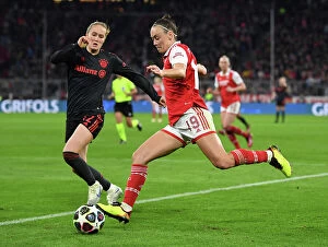 Images Dated 21st March 2023: Arsenal vs. Bayern Munich: A Battle in the UEFA Women's Champions League Quarterfinals