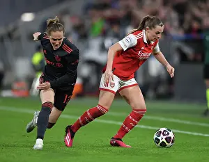 Bayern Munich V Arsenal Women 2022-23 Prints: Arsenal vs. Bayern Munich: A Battle in the UEFA Women's Champions League Quarter-Finals