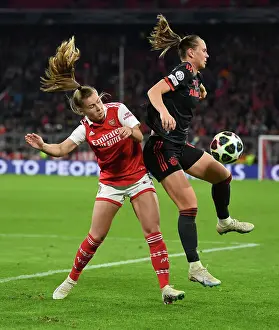Bayern Munich V Arsenal Women 2022-23 Prints: Arsenal vs. Bayern Munich: A Battle in the UEFA Women's Champions League Quarter-Finals