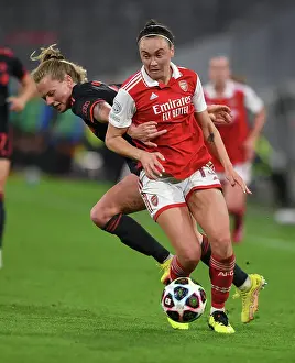 Bayern Munich V Arsenal Women 2022-23 Prints: Arsenal vs. Bayern Munich: A Battle in the UEFA Women's Champions League Quarterfinals
