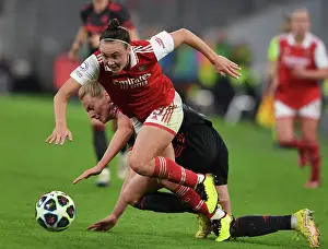 Bayern Munich V Arsenal Women 2022-23 Prints: Arsenal vs. Bayern Munich: A Battle in the UEFA Women's Champions League Quarterfinals