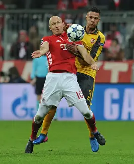 Bayern Munich V Arsenal 2016-17 Prints: Arsenal vs. Bayern Munich: Kieran Gibbs Faces Arjen Robben in Champions League Showdown