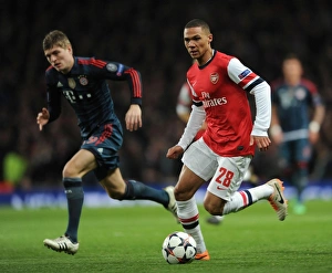 Arsenal V Bayern Munich 2013-14 Prints: Arsenal vs. Bayern Munich: Kieran Gibbs vs. Toni Kroos in UEFA Champions League Showdown