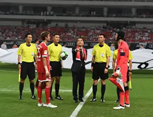 Bayern Munich V Arsenal 2017-18 Prints: Arsenal vs. Bayern Munich: Pre-Season Friendly - Cech and Muller Lead Teams Out