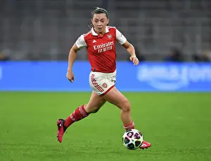 Bayern Munich V Arsenal Women 2022-23 Prints: Arsenal vs. Bayern Munich: A Quarter-Final Battle in the UEFA Women's Champions League at Allianz Arena