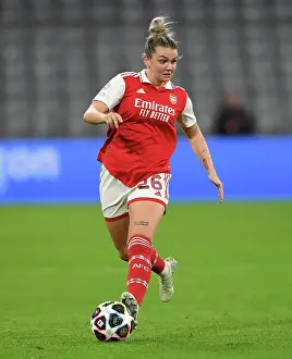 Bayern Munich V Arsenal Women 2022-23 Prints: Arsenal vs. Bayern Munich: A Quarter-Final Battle in the UEFA Women's Champions League at Allianz Arena