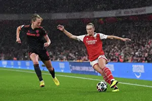 Arsenal Women V Bayern Munich Frauen 2022-23 Prints: Arsenal vs. Bayern Munich: Tense Quarter-Final Clash in Women's Champions League