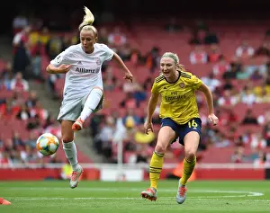 Arsenal Women V Bayern Munich 2019-20 Prints: Arsenal vs. Bayern Munich: Women's Emirates Cup Clash - Quinn vs. Islacker